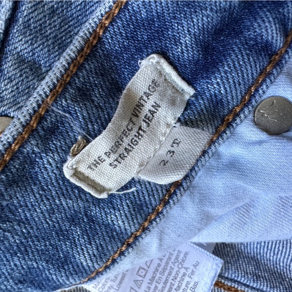 Madewell High Rise The Perfect Vintage Straight Jean - Size 23 T Tall - Picture 8 of 15